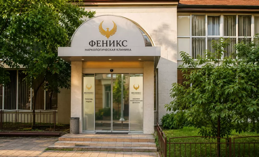 Вход в наркологическую клинику «Феникс» в Родниках
